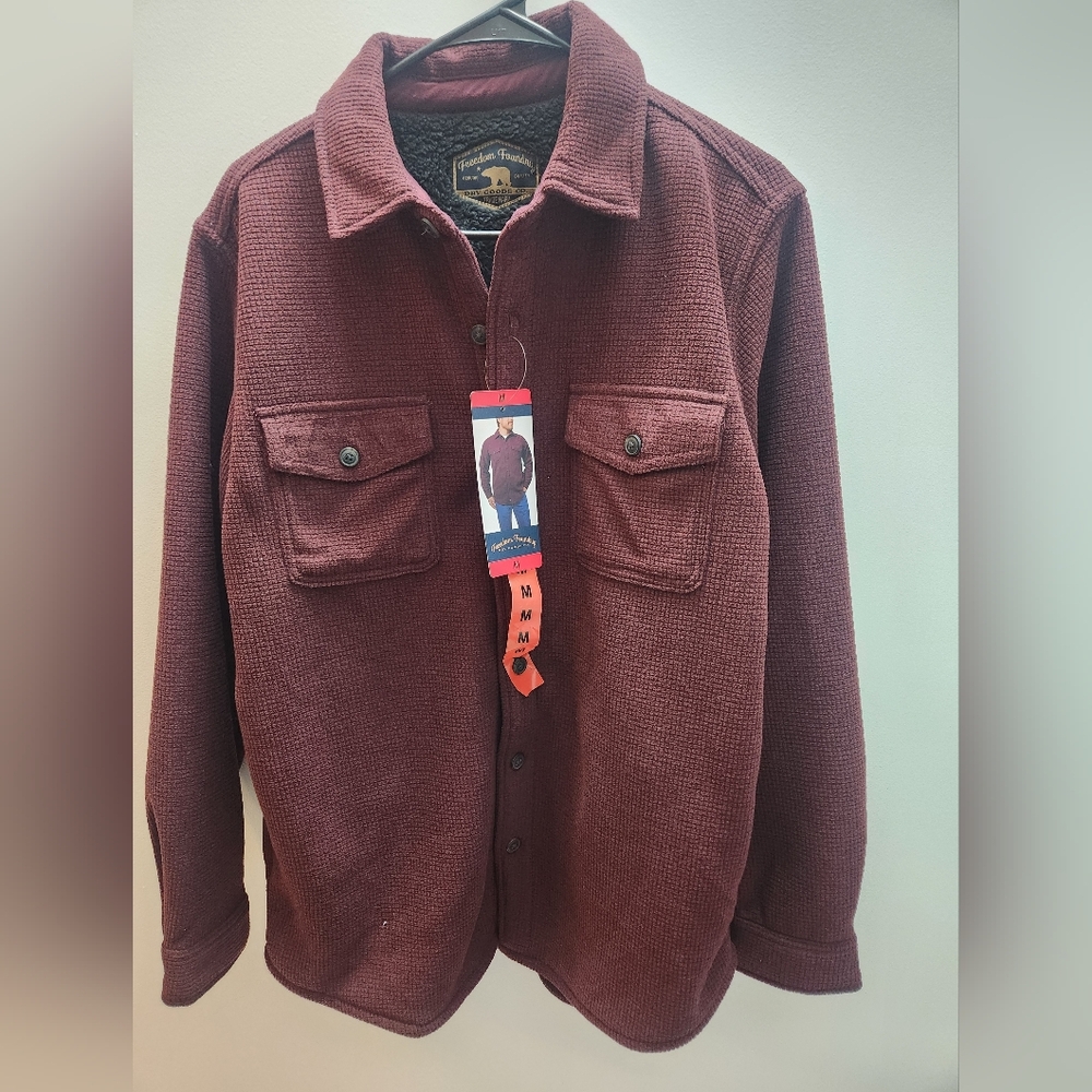 Men's Burgundy Super Plush Sherpa